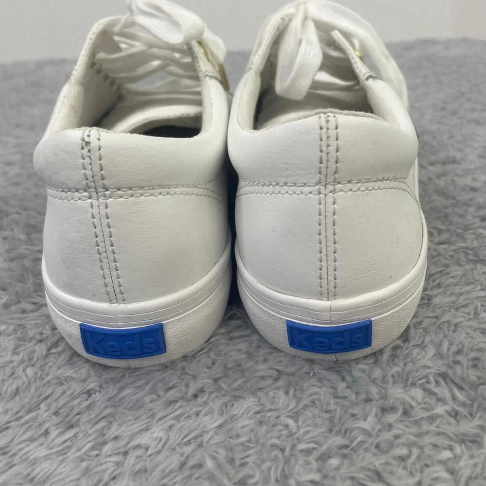 Keds‎ Jump Kick Sneakers Womens 9 White Leather Gold Hardware WH63681